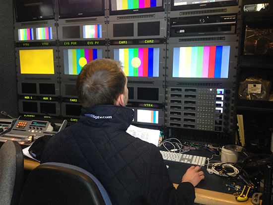 TV set up for Badminton