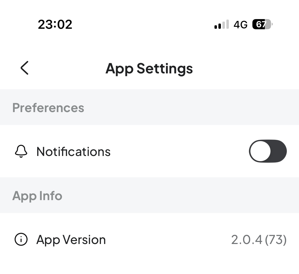 app version 2.0.4 (73)